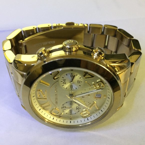 . Michael Kors Mercer Chronograph Gold-Tone Watch - Picture 3 of 6